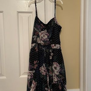 Polka dot floral dress